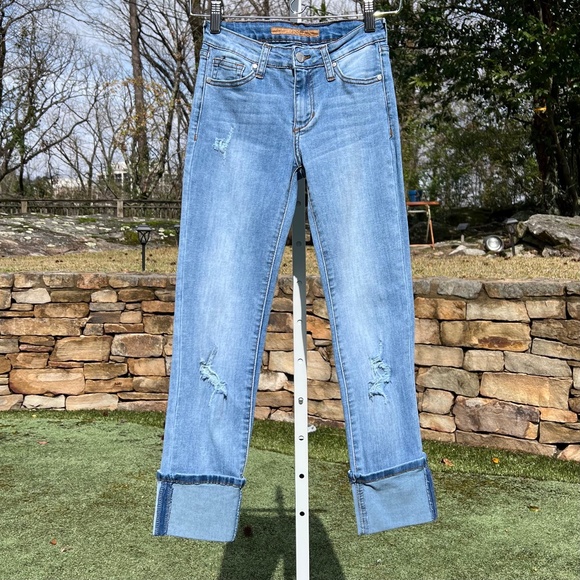 Joe's Jeans The Jane Distressed Cuffed Hem Jeans - Picture 1 of 16